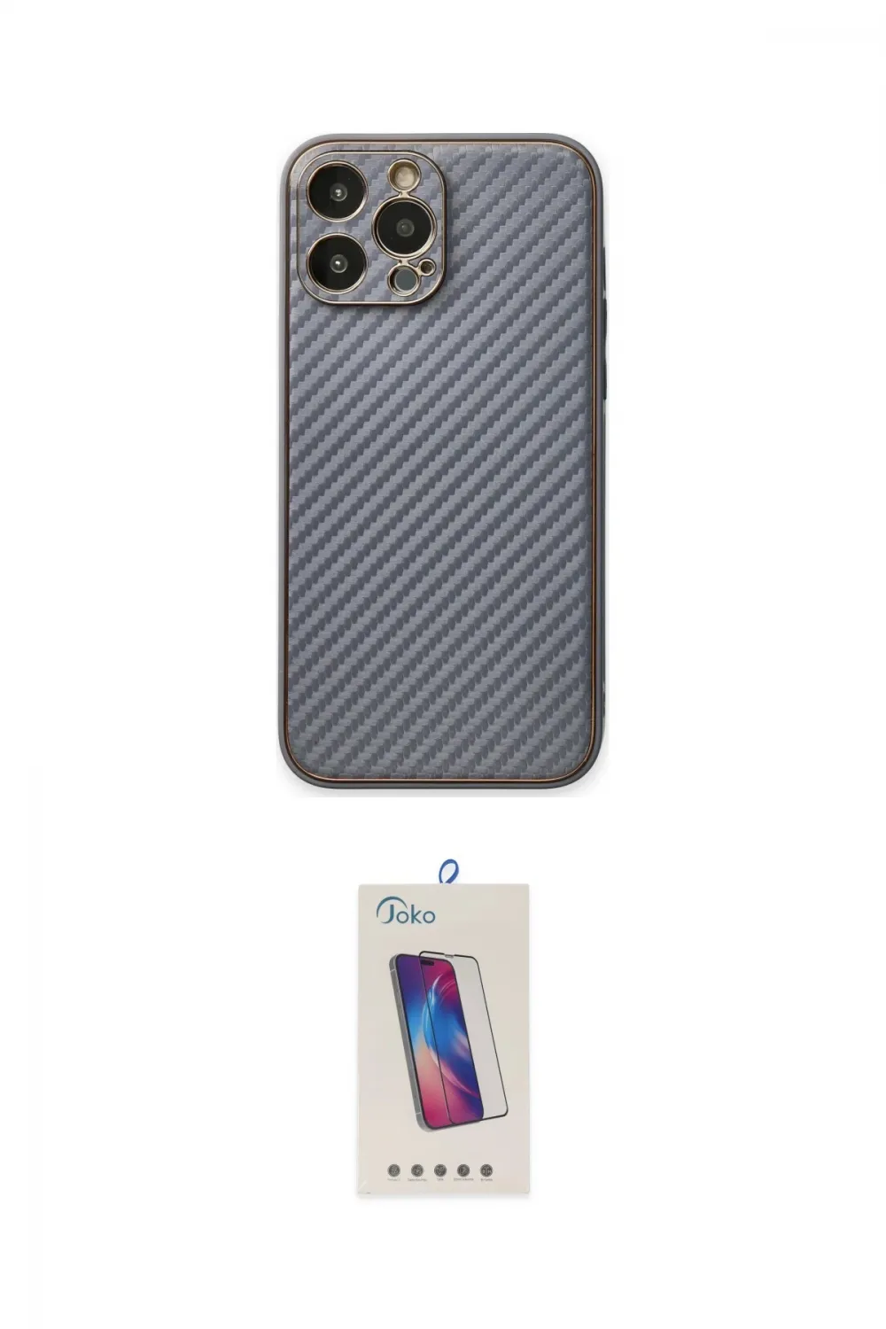 ieg™ iPhone 13 Pro Max Kılıf Ahenk Işık - Siyah Joko 5D Cam