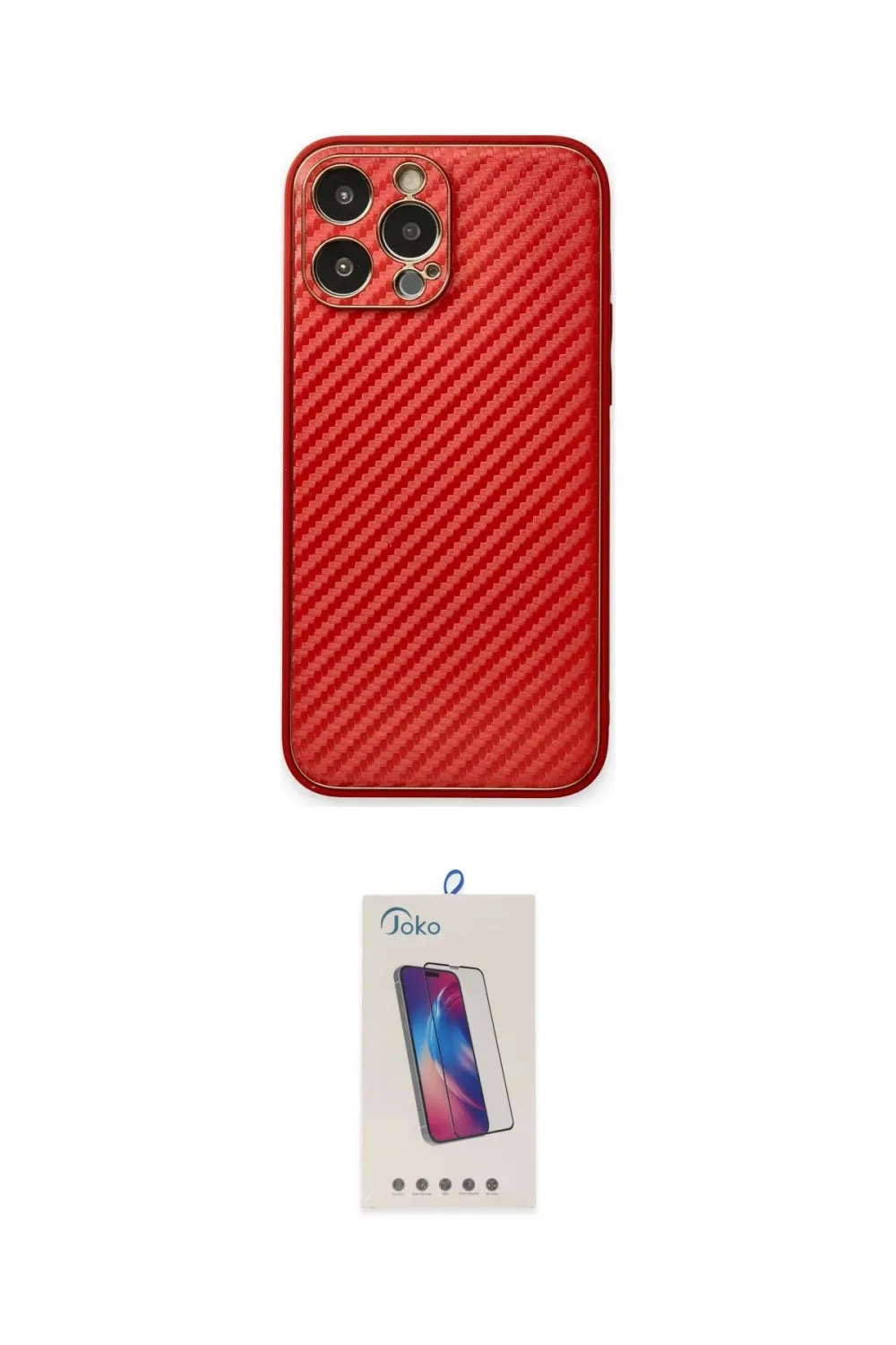 ieg™ iPhone 13 Pro Max Kılıf Ahenk Işık - Siyah Joko 5D Cam
