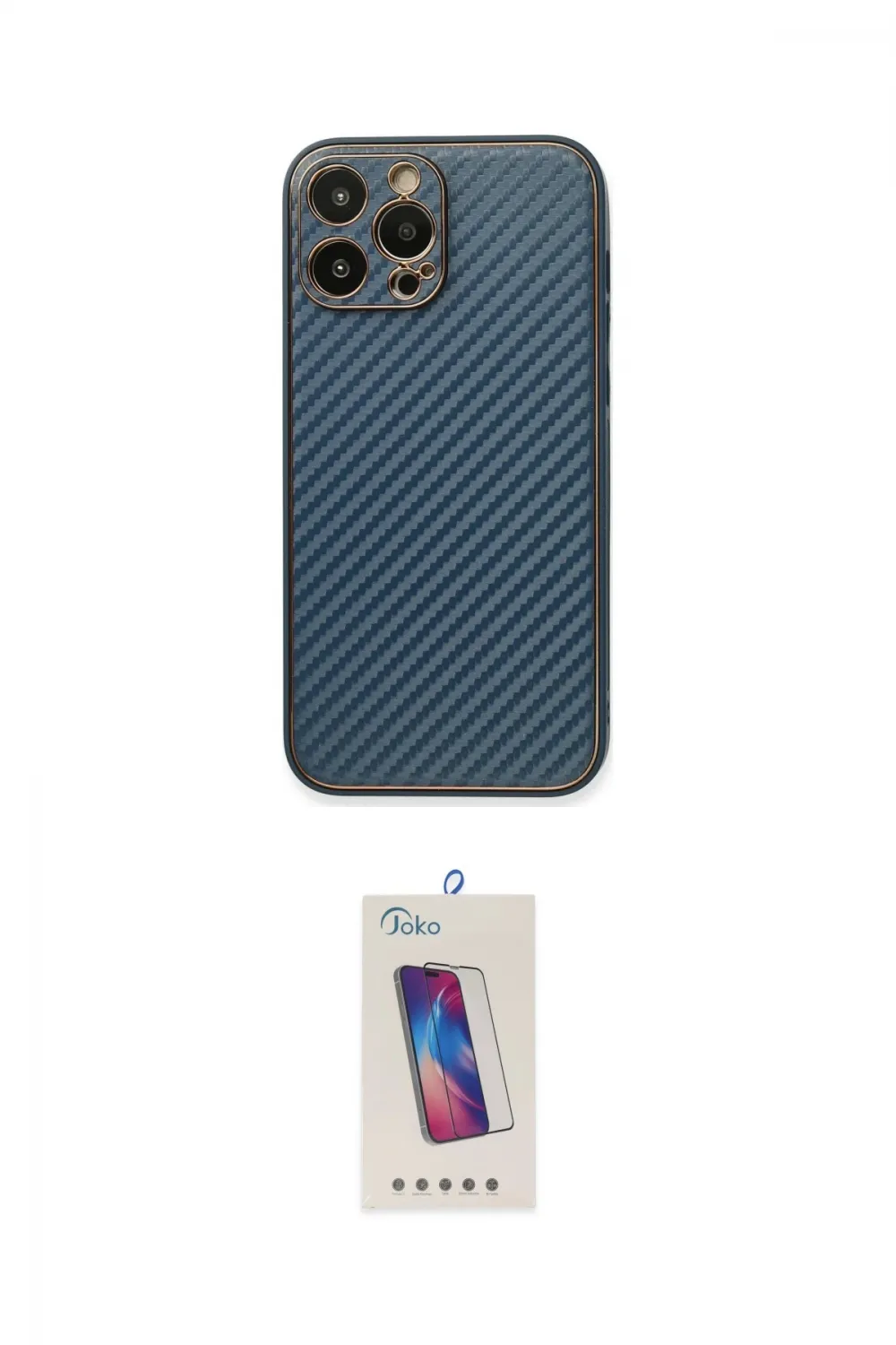 ieg™ iPhone 13 Pro Max Kılıf Ahenk Işık - Siyah Joko 5D Cam