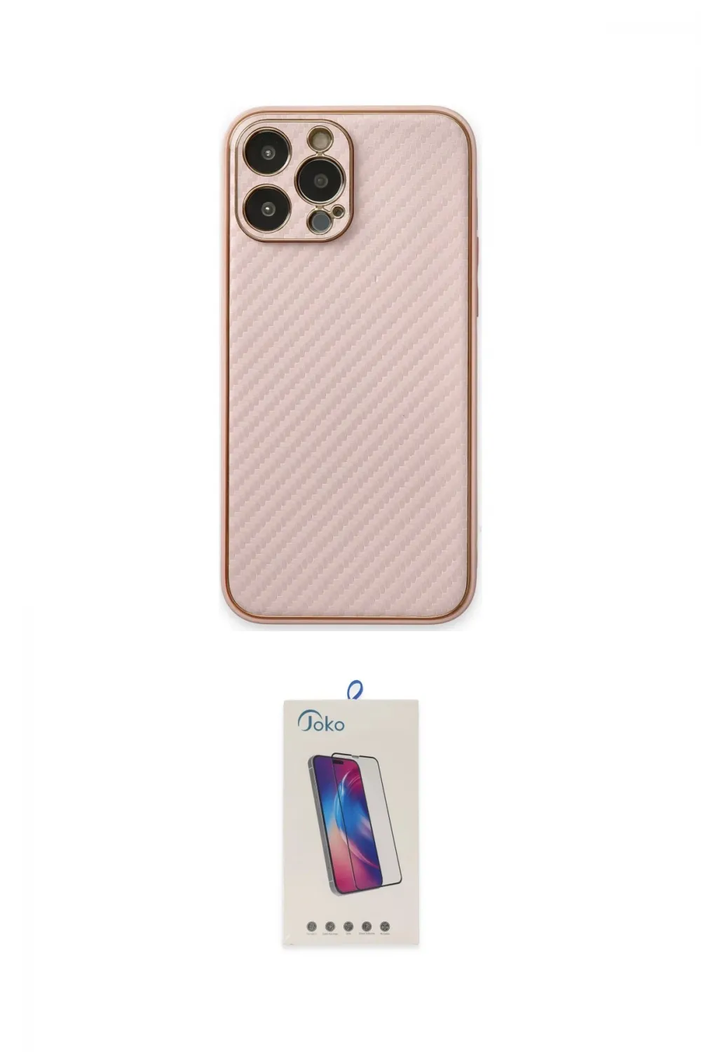 ieg™ iPhone 13 Pro Max Kılıf Ahenk Işık - Siyah Joko 5D Cam