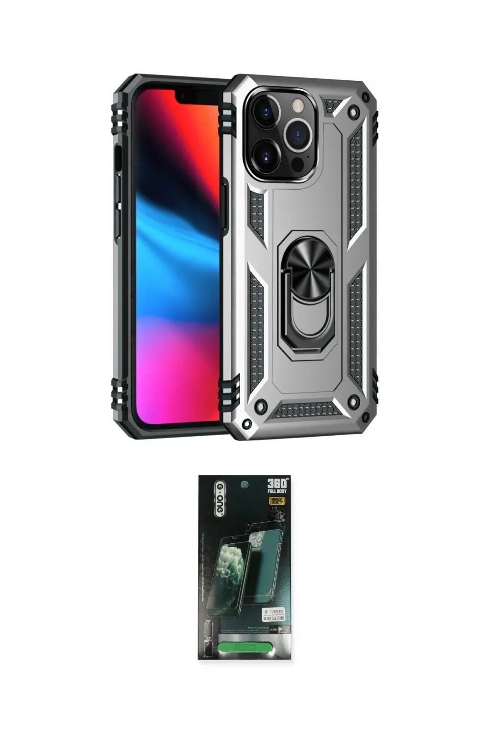 ieg™ iPhone 13 Pro Max Kılıf Ahenk Klasik Koleksiyonu - Şeffaf 360 Full Body Arka Koruyucu
