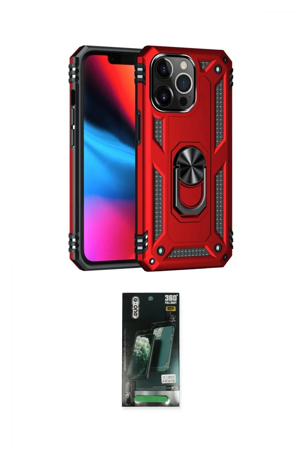 ieg™ iPhone 13 Pro Max Kılıf Ahenk Klasik Koleksiyonu - Şeffaf 360 Full Body Arka Koruyucu