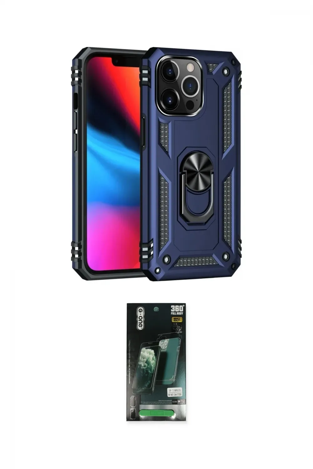 ieg™ iPhone 13 Pro Max Kılıf Ahenk Klasik Koleksiyonu - Şeffaf 360 Full Body Arka Koruyucu