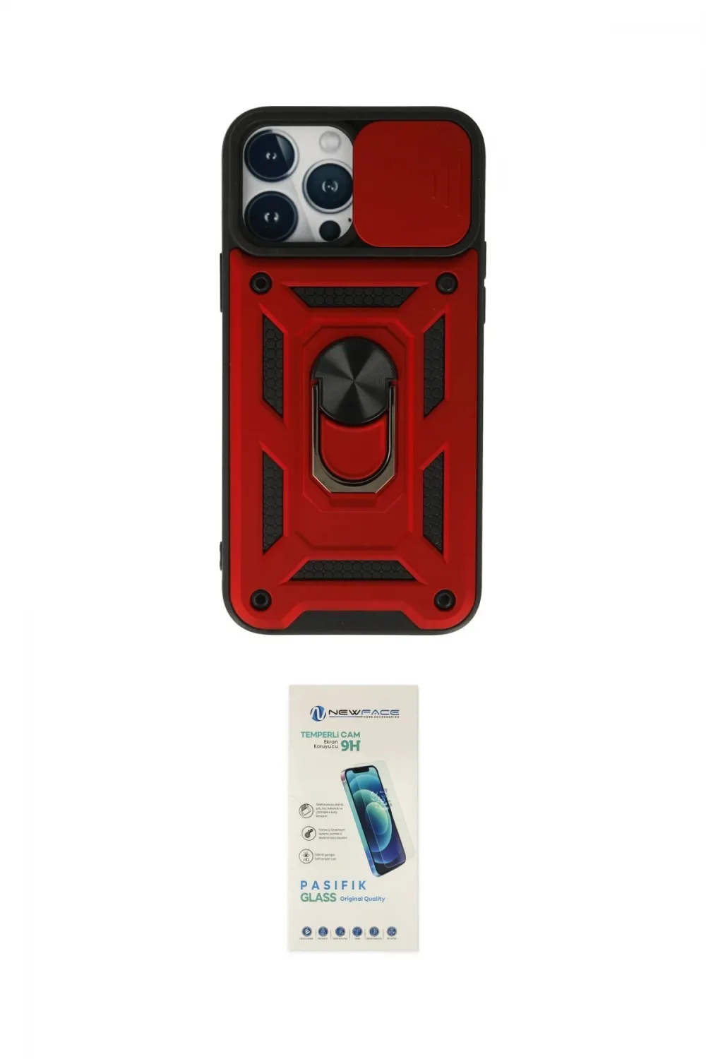 ieg™ iPhone 13 Pro Max Kılıf Ahenk Klasik - Şeffaf Pasifik Cam Ekran Koruyucu
