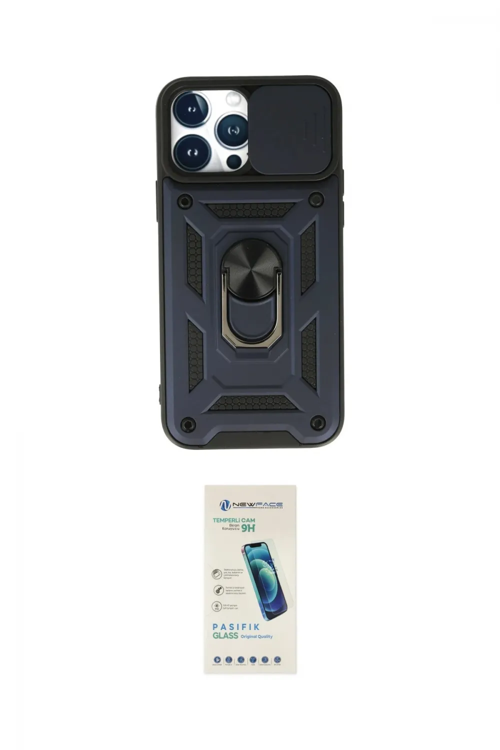 ieg™ iPhone 13 Pro Max Kılıf Ahenk Klasik - Şeffaf Pasifik Cam Ekran Koruyucu