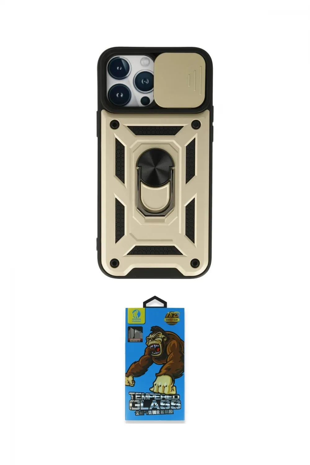 ieg™ iPhone 13 Pro Max Kılıf Ahenk Klasik - Siyah 18D Cam Ekran Koruyucu