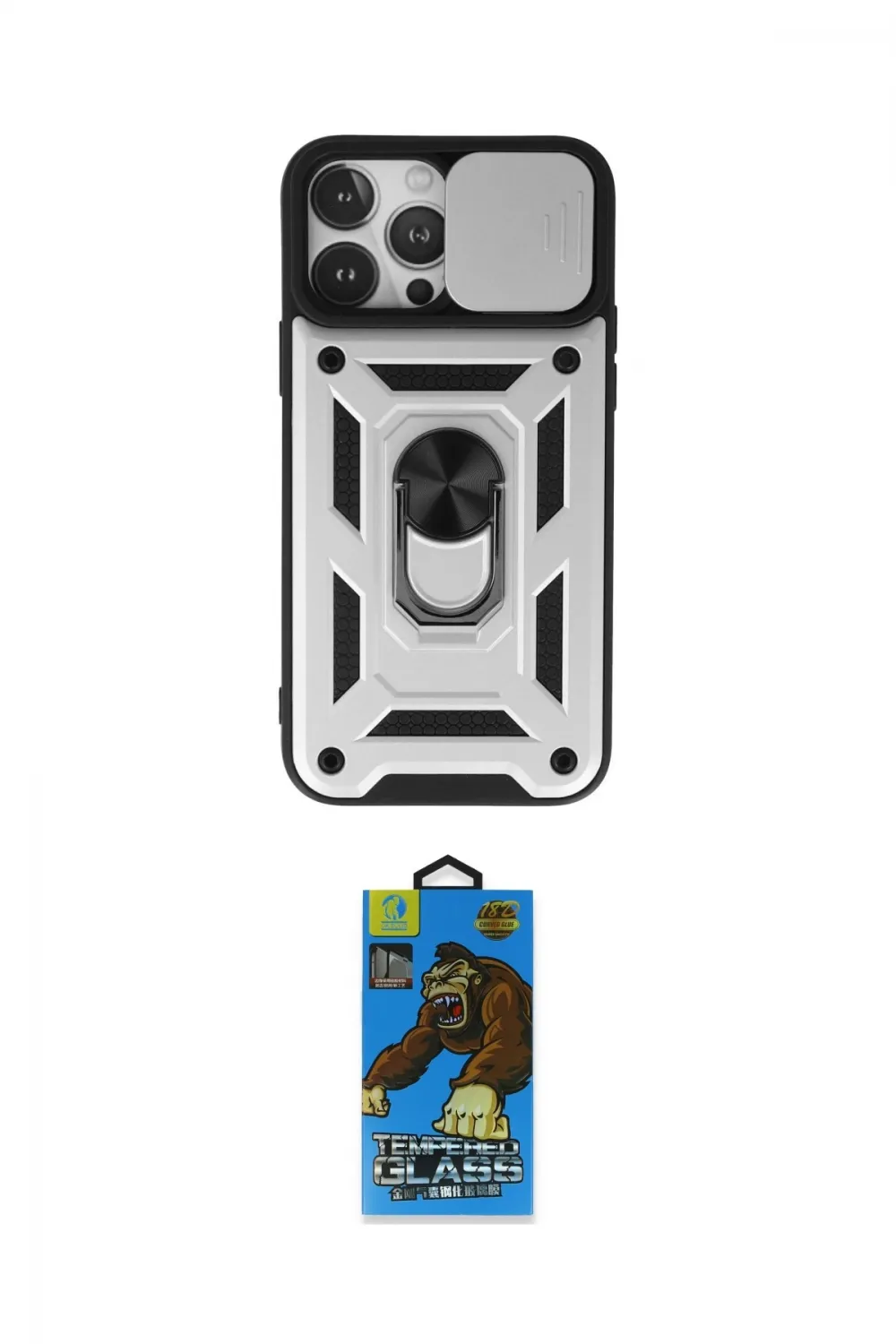 ieg™ iPhone 13 Pro Max Kılıf Ahenk Klasik - Siyah 18D Cam Ekran Koruyucu