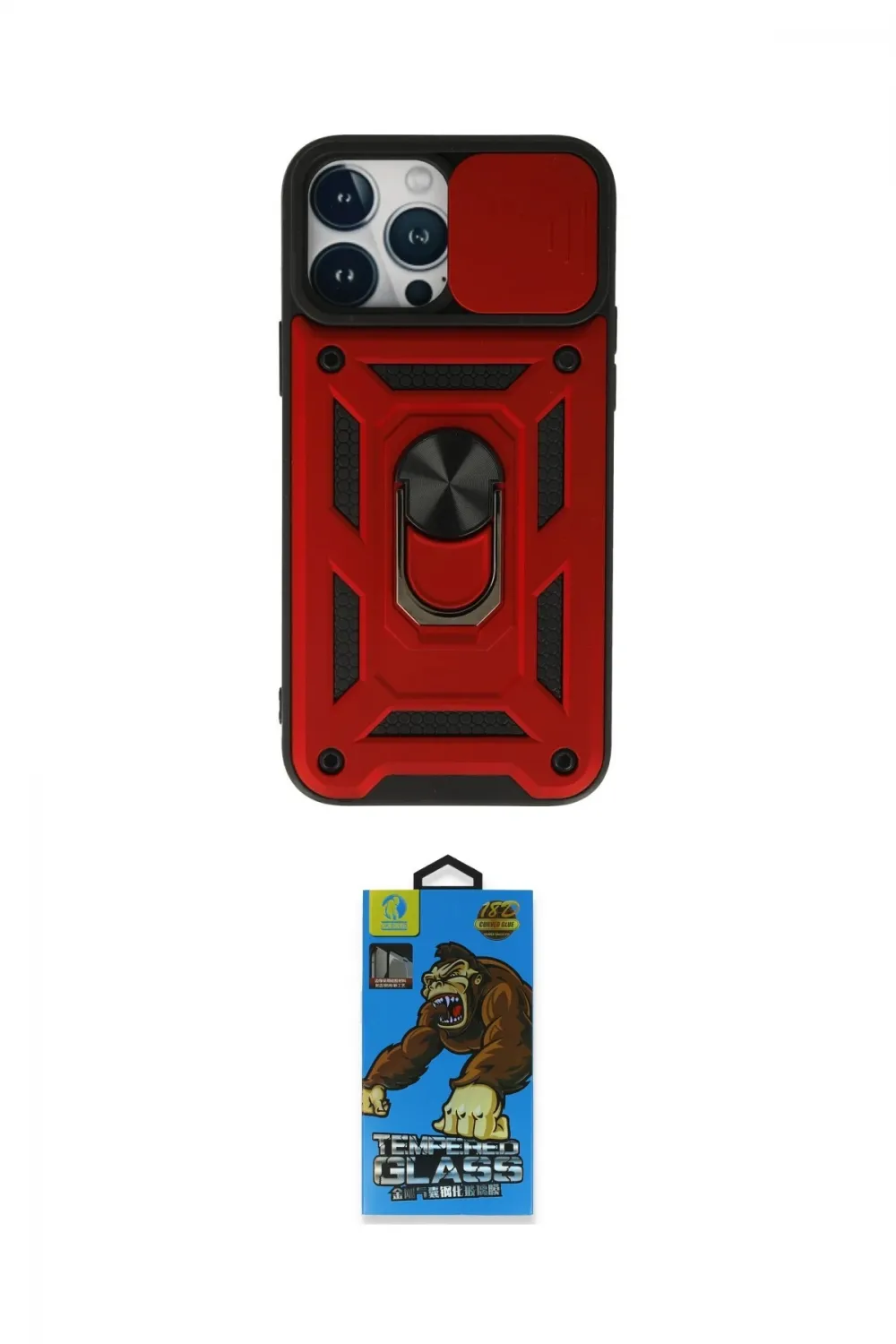 ieg™ iPhone 13 Pro Max Kılıf Ahenk Klasik - Siyah 18D Cam Ekran Koruyucu