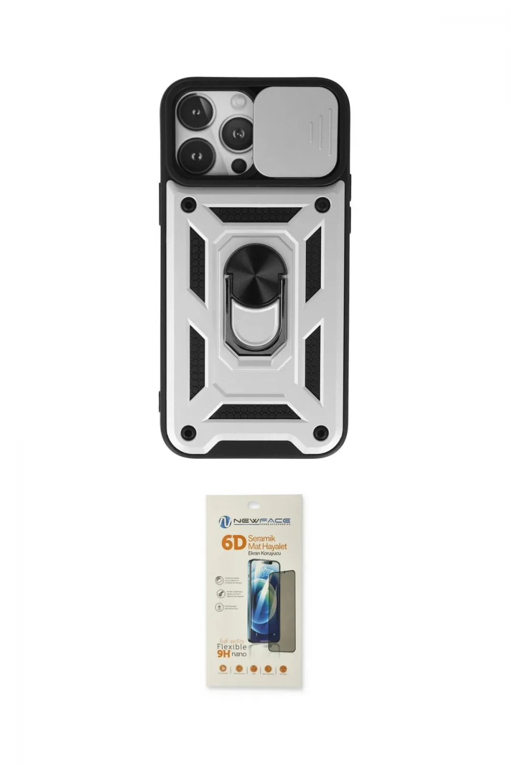 ieg™ iPhone 13 Pro Max Kılıf Ahenk Klasik - Siyah 6D Mat Seramik Hayalet Nano Ekran Koruyucu