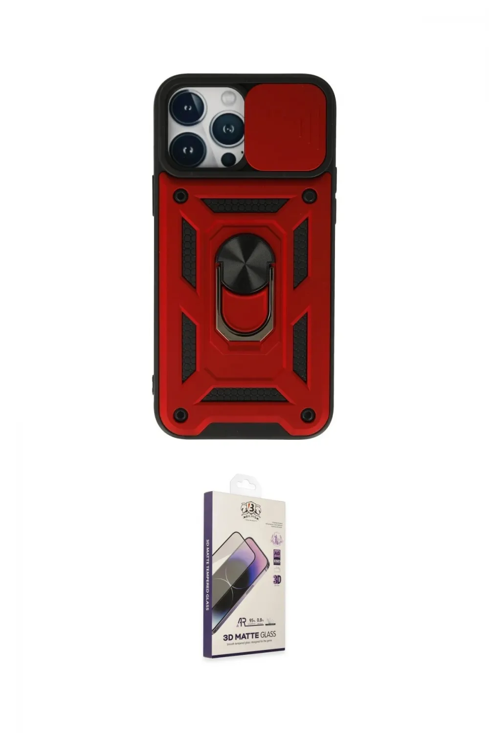 ieg™ iPhone 13 Pro Max Kılıf Ahenk Klasik - Siyah Bilvis 3D Mat Cam Ekran Koruyucu