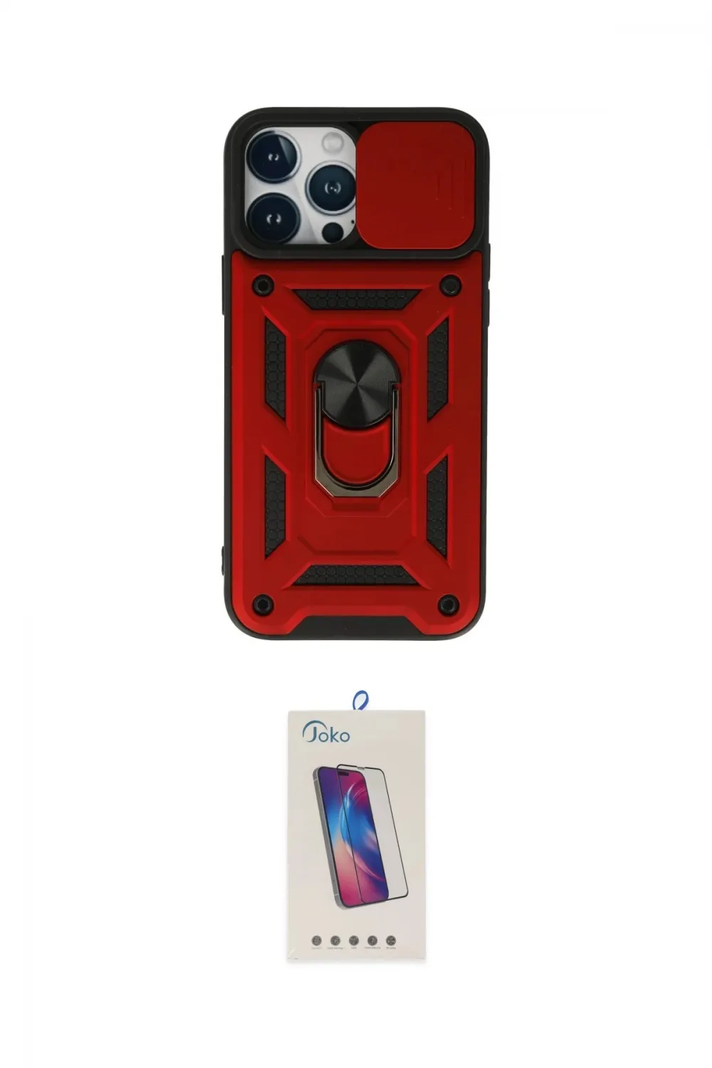 ieg™ iPhone 13 Pro Max Kılıf Ahenk Klasik - Siyah Joko 5D Cam
