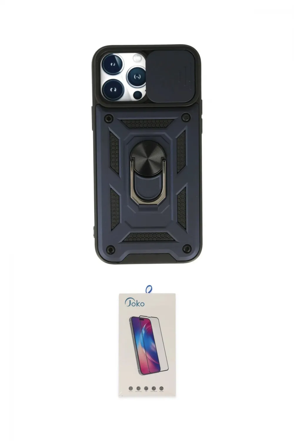 ieg™ iPhone 13 Pro Max Kılıf Ahenk Klasik - Siyah Joko 5D Cam