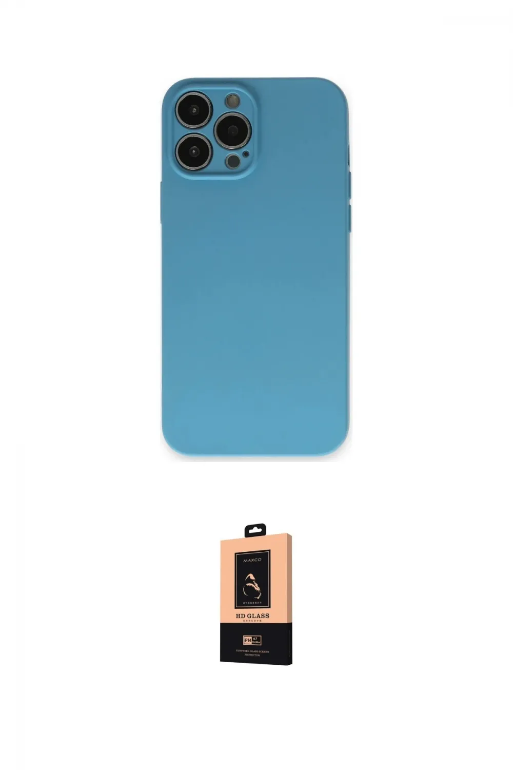 ieg™ iPhone 13 Pro Max Kılıf Ahenk Serisi - Şeffaf Maxco Cam Ekran Koruyucu