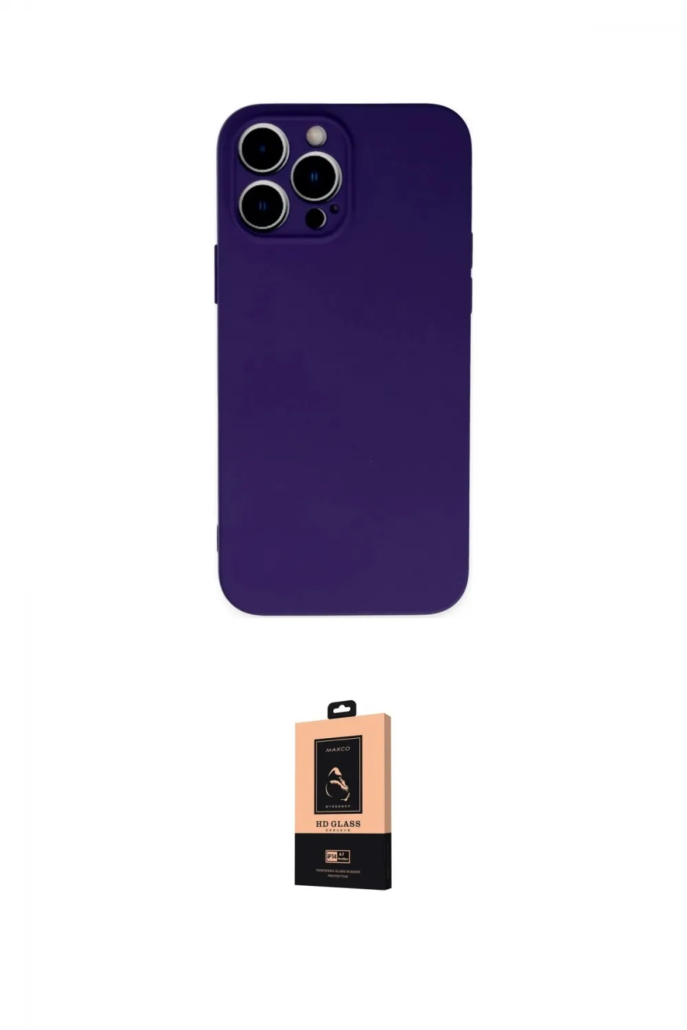 ieg™ iPhone 13 Pro Max Kılıf Ahenk Serisi - Şeffaf Maxco Cam Ekran Koruyucu