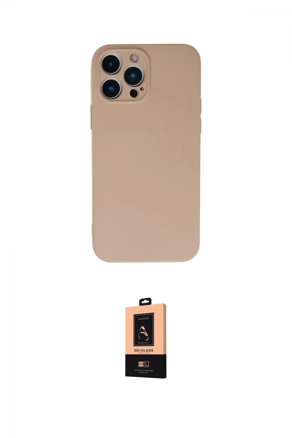 ieg™ iPhone 13 Pro Max Kılıf Ahenk Serisi - Şeffaf Maxco Cam Ekran Koruyucu
