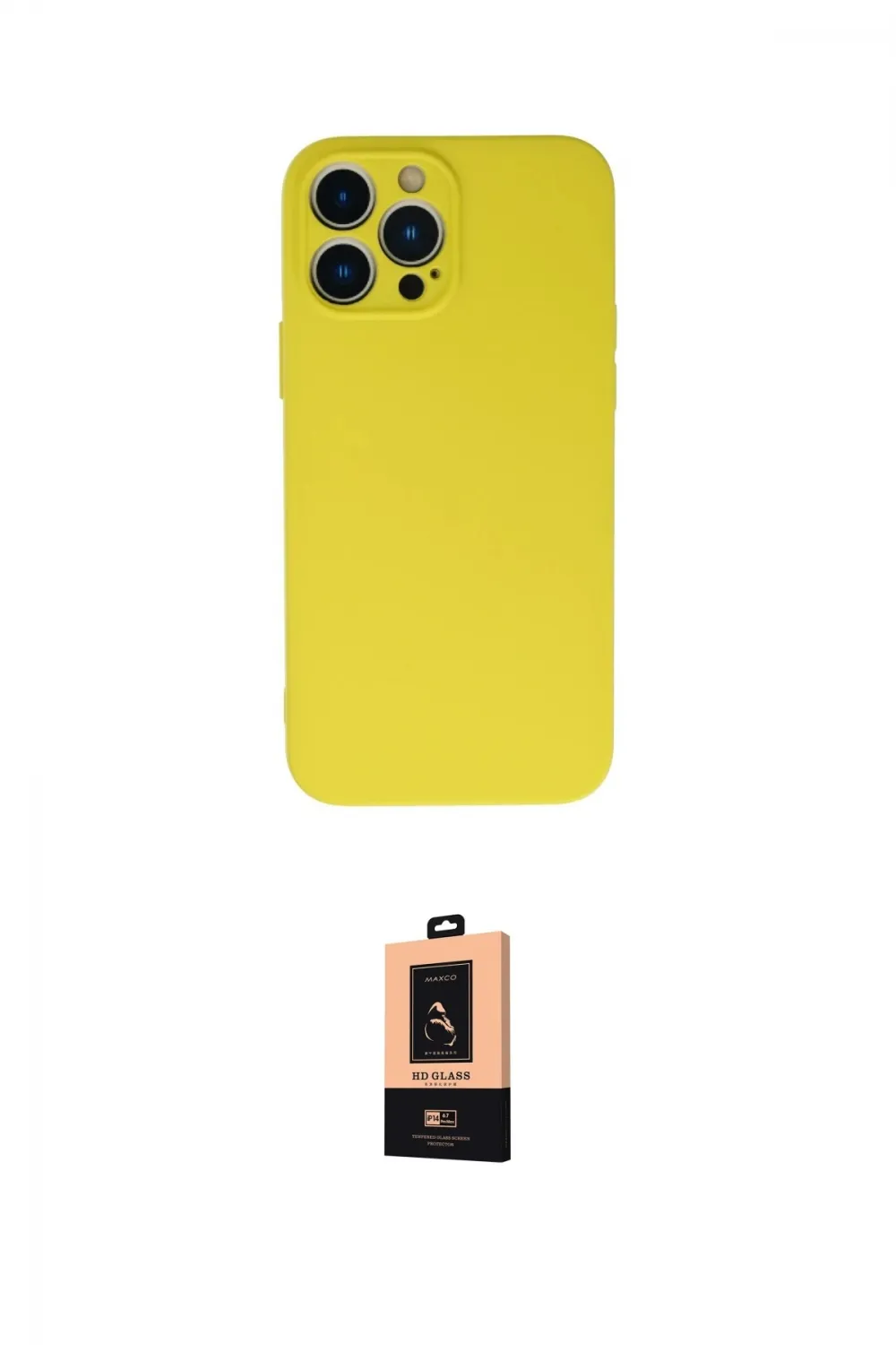 ieg™ iPhone 13 Pro Max Kılıf Ahenk Serisi - Şeffaf Maxco Cam Ekran Koruyucu