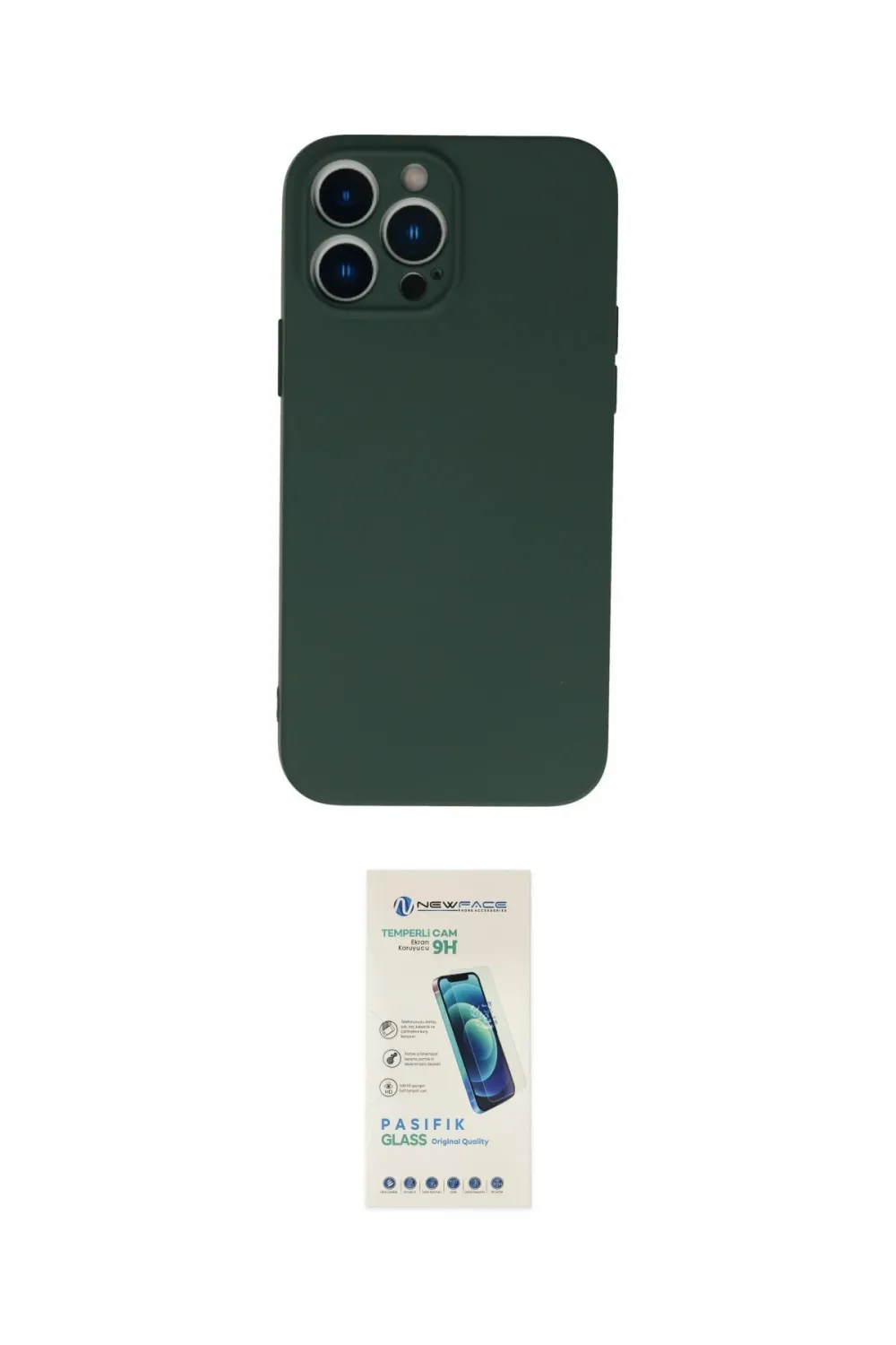 ieg™ iPhone 13 Pro Max Kılıf Ahenk Serisi - Şeffaf Pasifik Cam Ekran Koruyucu