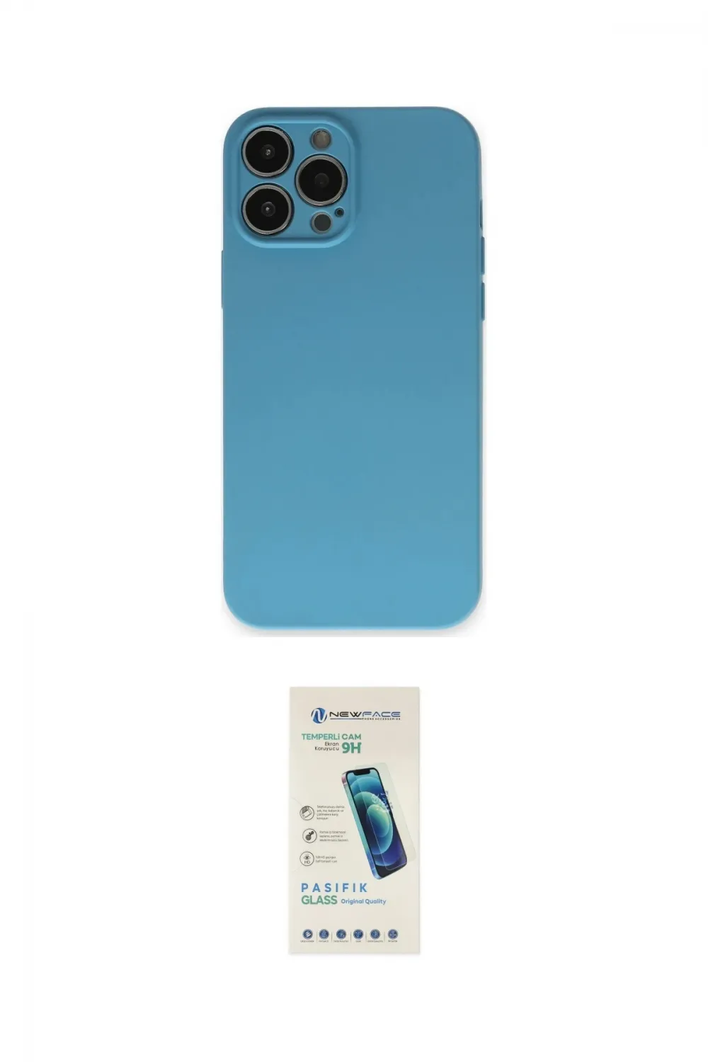 ieg™ iPhone 13 Pro Max Kılıf Ahenk Serisi - Şeffaf Pasifik Cam Ekran Koruyucu
