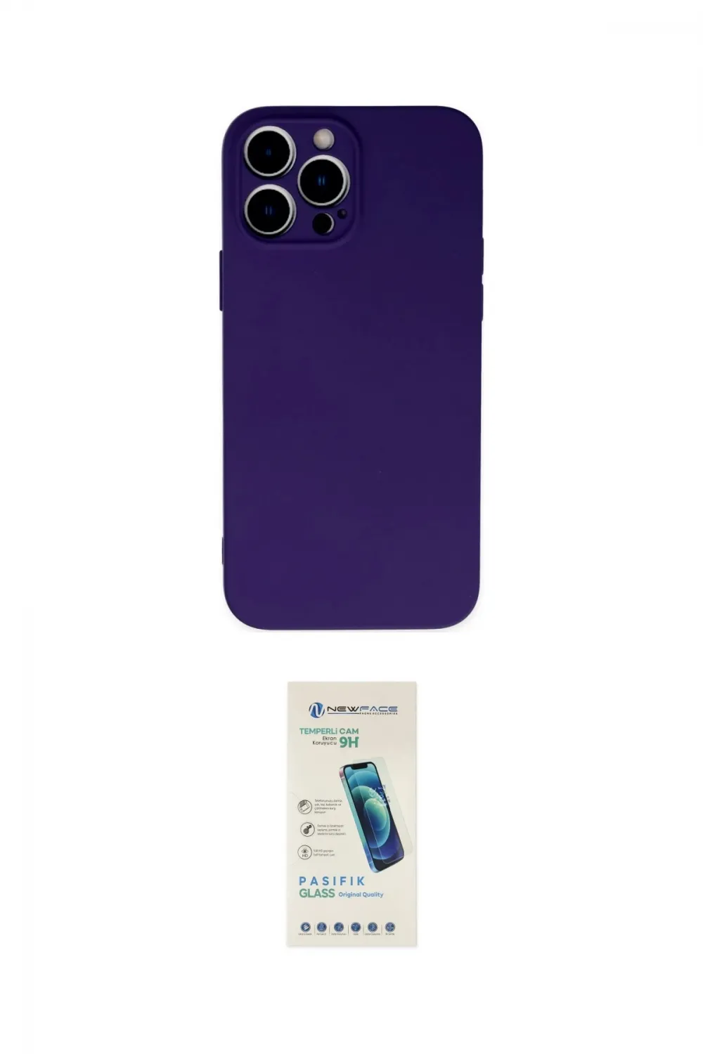 ieg™ iPhone 13 Pro Max Kılıf Ahenk Serisi - Şeffaf Pasifik Cam Ekran Koruyucu