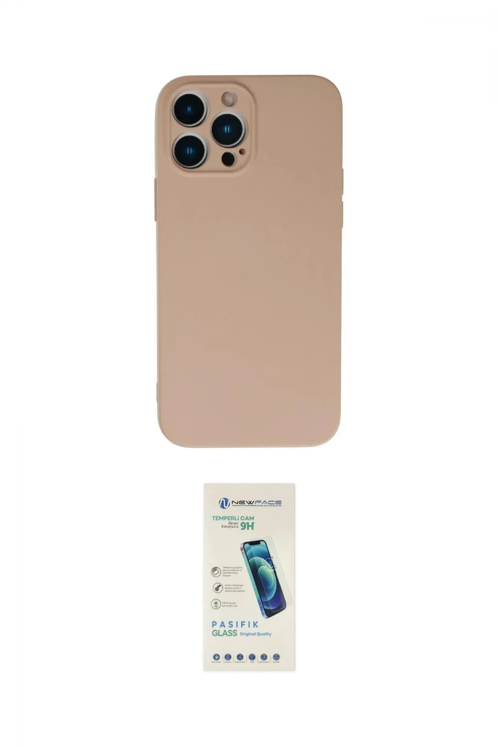 ieg™ iPhone 13 Pro Max Kılıf Ahenk Serisi - Şeffaf Pasifik Cam Ekran Koruyucu