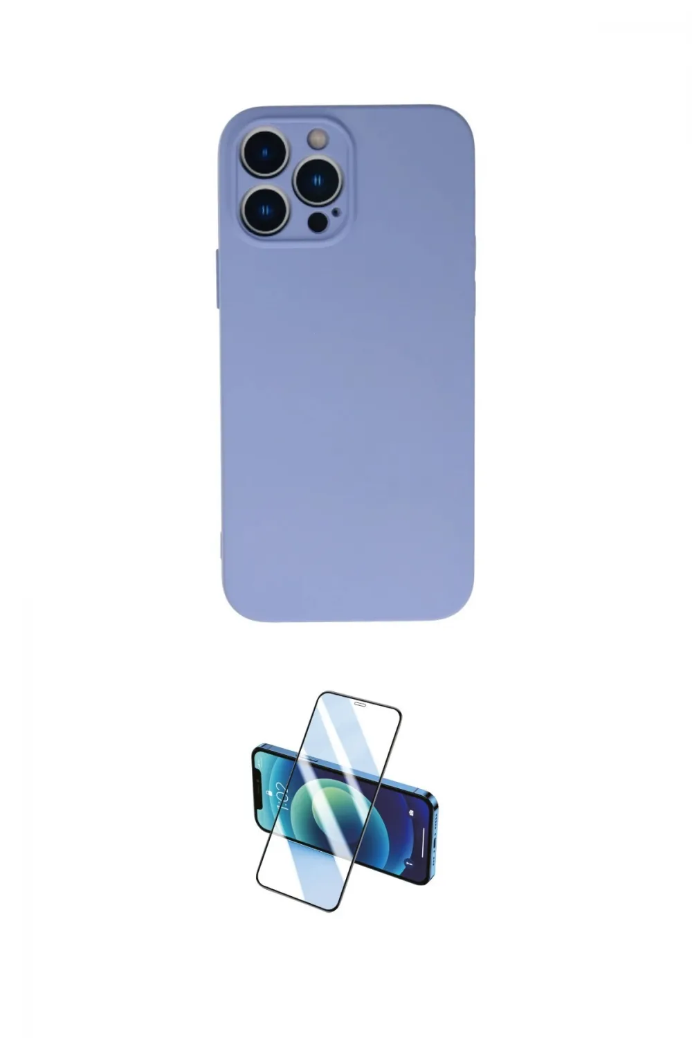 ieg™ iPhone 13 Pro Max Kılıf Ahenk Serisi - Siyah 3D Antistatik Cam Ekran Koruyucu