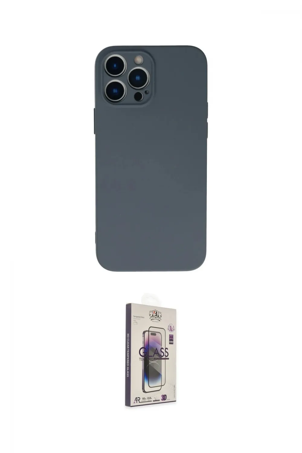 ieg™ iPhone 13 Pro Max Kılıf Ahenk Serisi - Siyah Bilvis 3D Cam Ekran Koruyucu