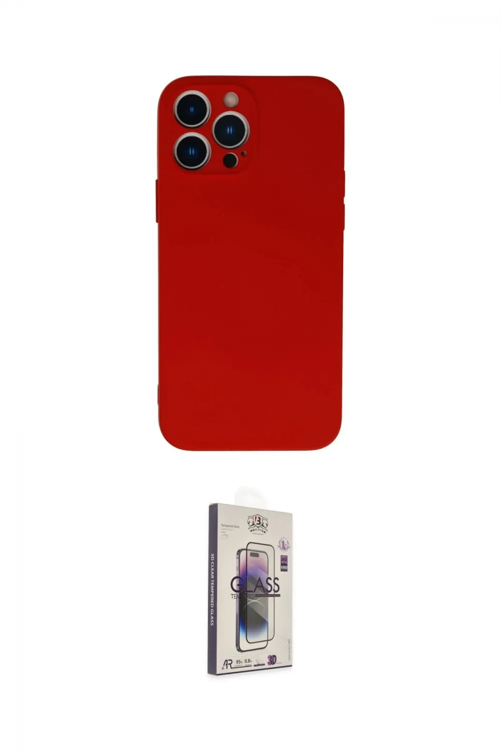 ieg™ iPhone 13 Pro Max Kılıf Ahenk Serisi - Siyah Bilvis 3D Cam Ekran Koruyucu