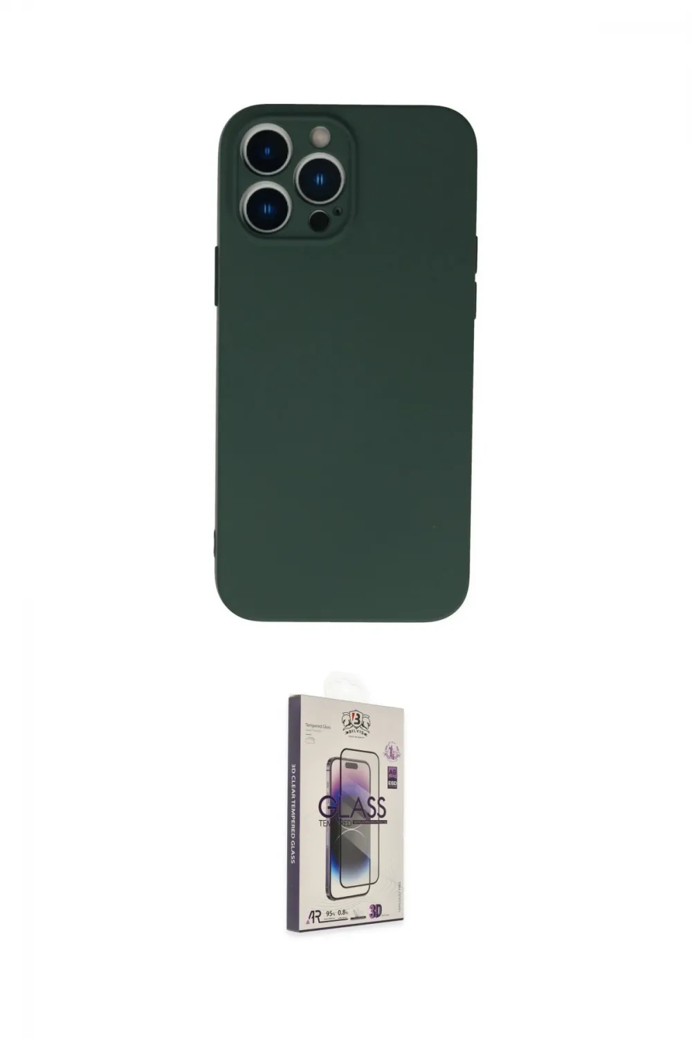 ieg™ iPhone 13 Pro Max Kılıf Ahenk Serisi - Siyah Bilvis 3D Cam Ekran Koruyucu