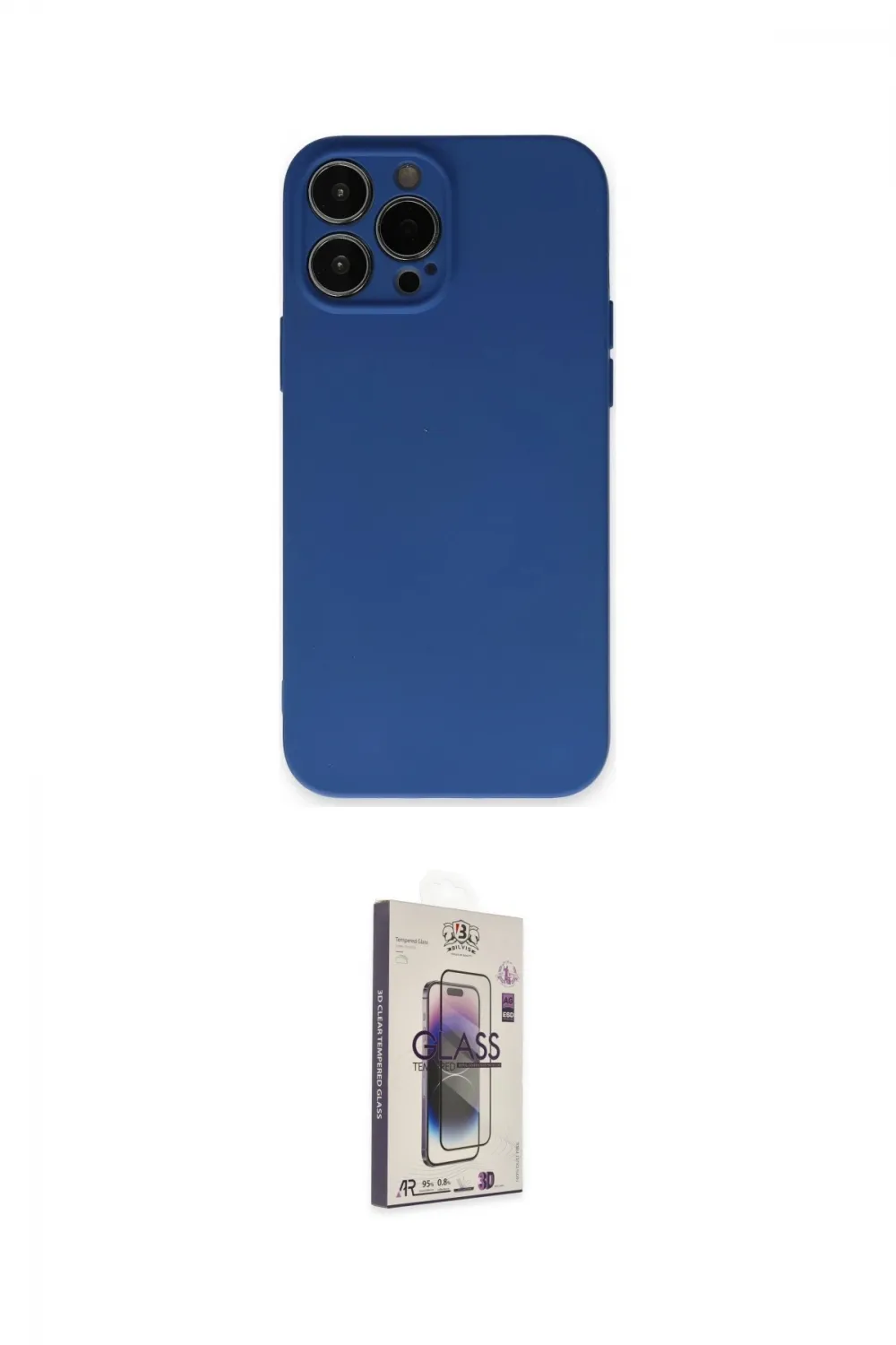 ieg™ iPhone 13 Pro Max Kılıf Ahenk Serisi - Siyah Bilvis 3D Cam Ekran Koruyucu