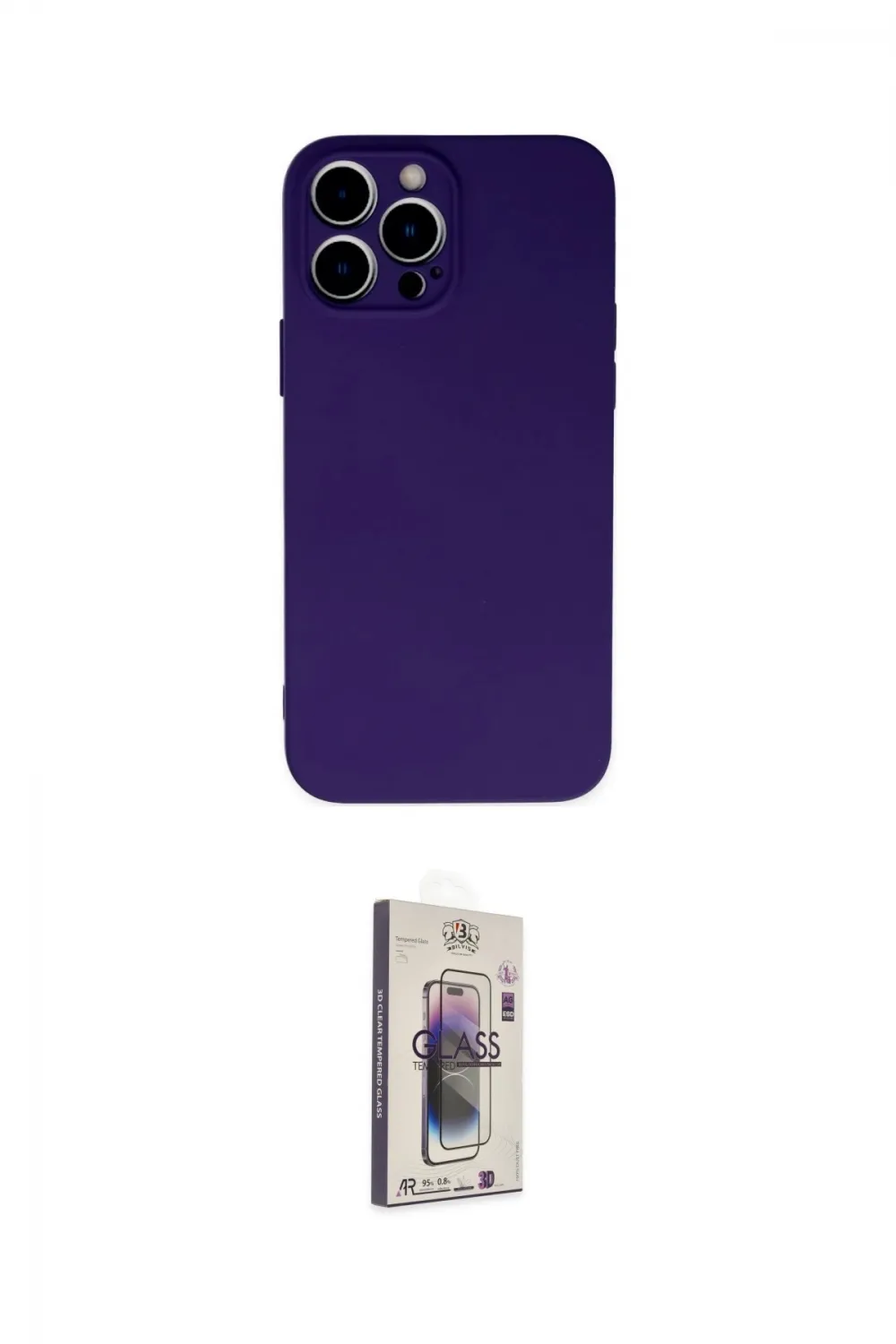 ieg™ iPhone 13 Pro Max Kılıf Ahenk Serisi - Siyah Bilvis 3D Cam Ekran Koruyucu