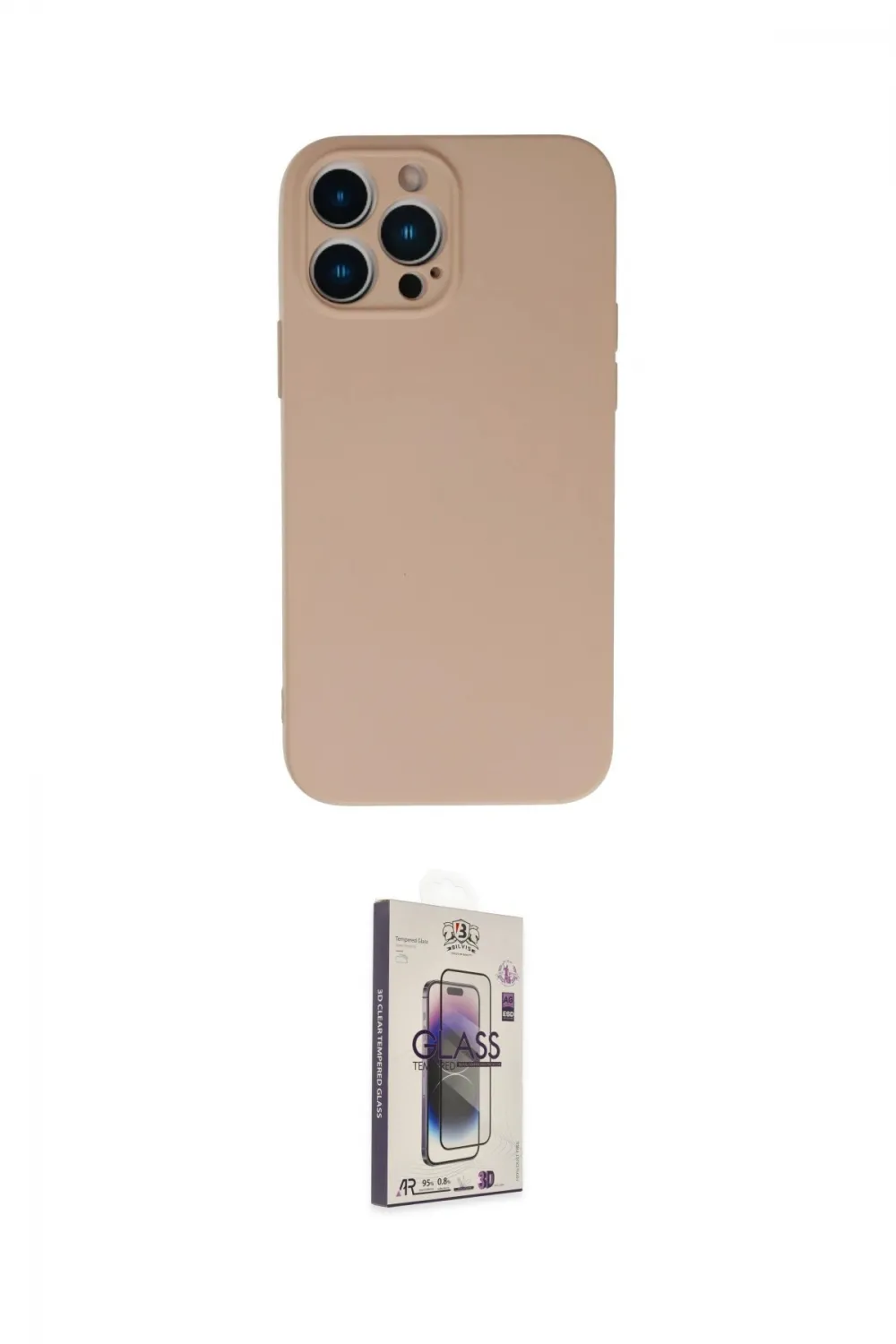 ieg™ iPhone 13 Pro Max Kılıf Ahenk Serisi - Siyah Bilvis 3D Cam Ekran Koruyucu