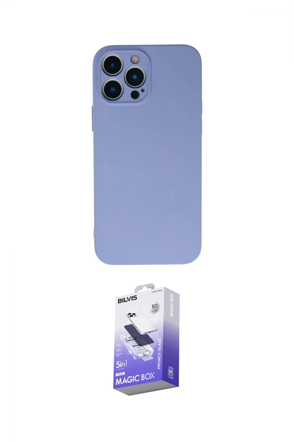 ieg™ iPhone 13 Pro Max Kılıf Ahenk Serisi - Siyah Bilvis 5in1 5D Magic Hayalet Cam Ekran Koruyucu