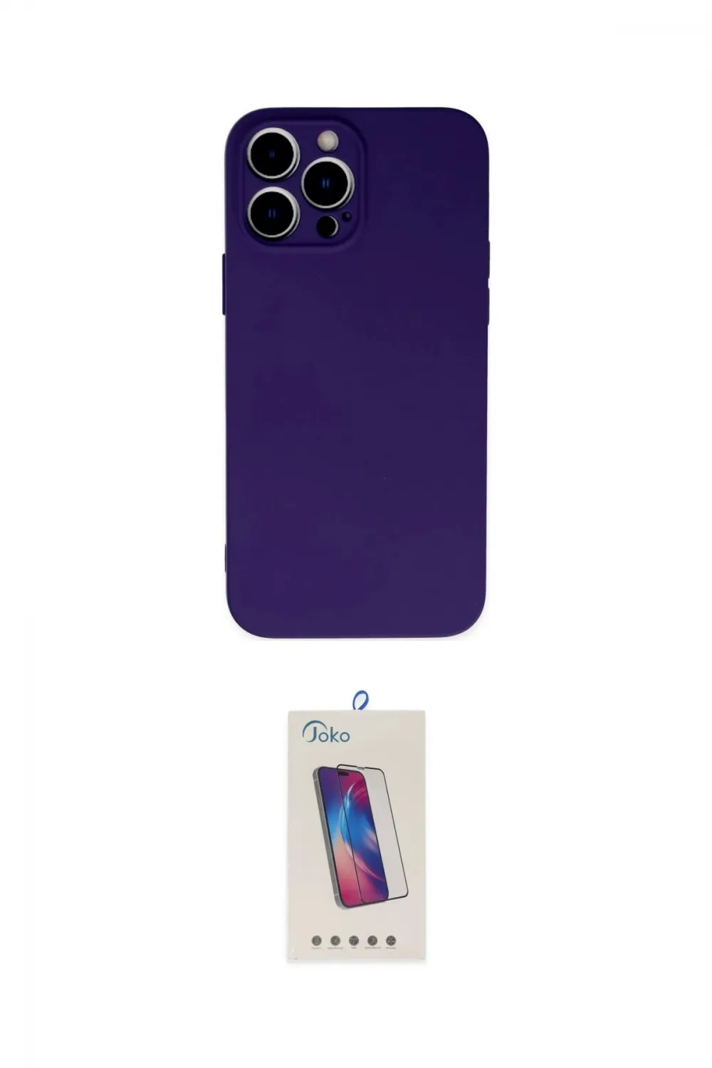 ieg™ iPhone 13 Pro Max Kılıf Ahenk Serisi - Siyah Joko 5D Cam