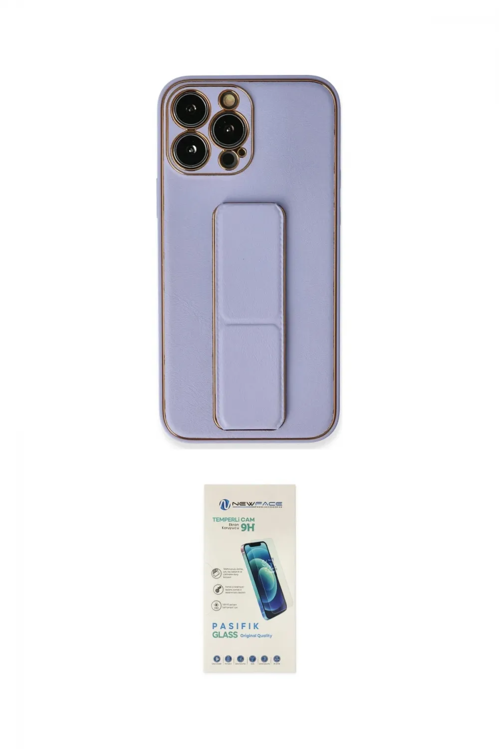 ieg™ iPhone 13 Pro Max Kılıf Akış Doku - Şeffaf Pasifik Cam Ekran Koruyucu