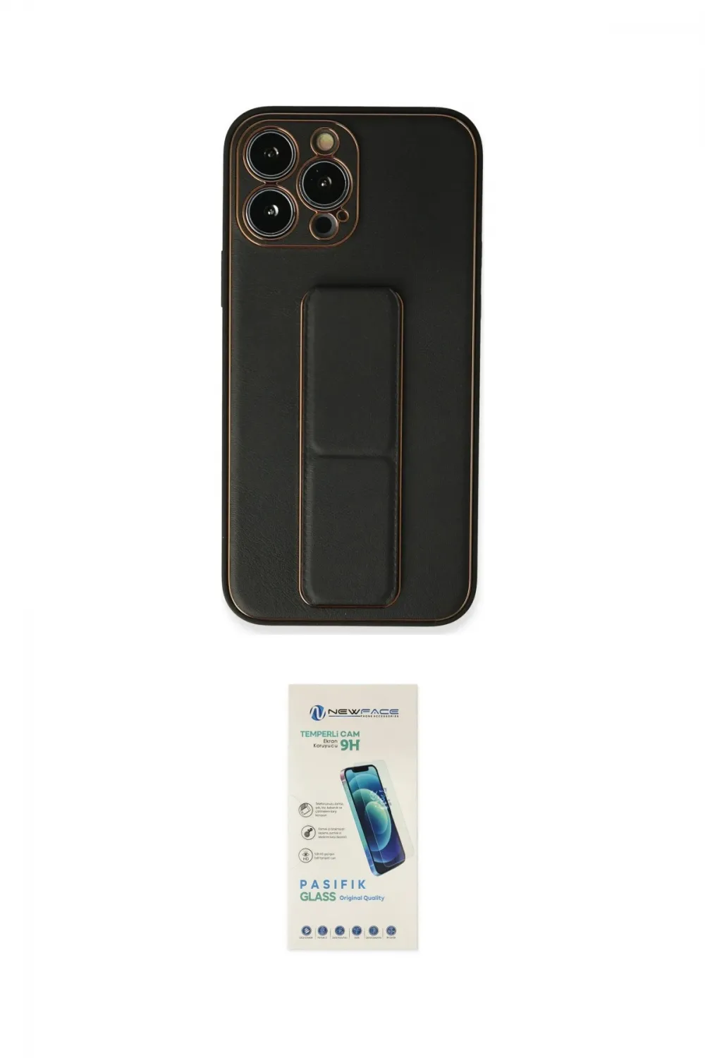 ieg™ iPhone 13 Pro Max Kılıf Akış Doku - Şeffaf Pasifik Cam Ekran Koruyucu
