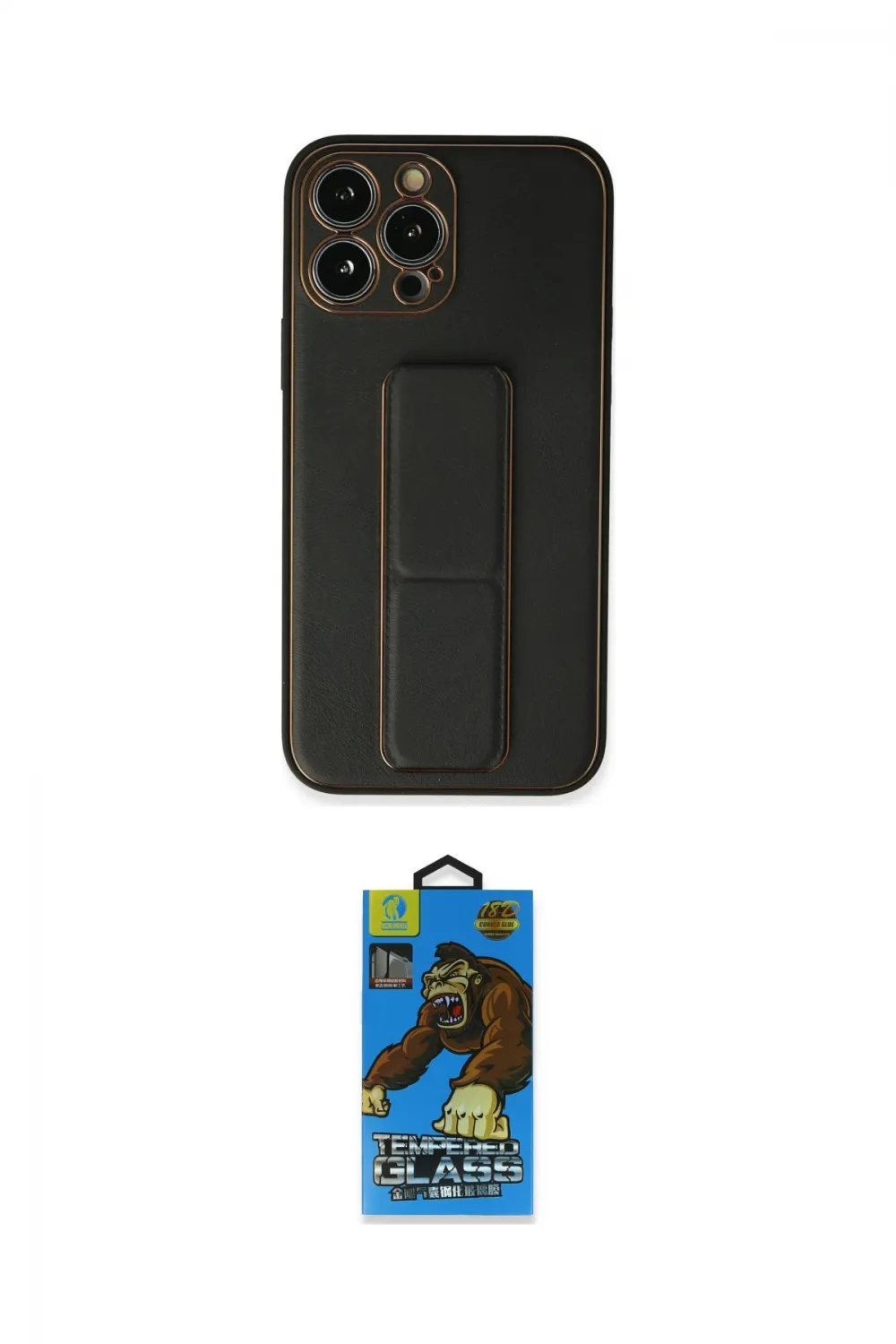 ieg™ iPhone 13 Pro Max Kılıf Akış Doku - Siyah 18D Cam Ekran Koruyucu