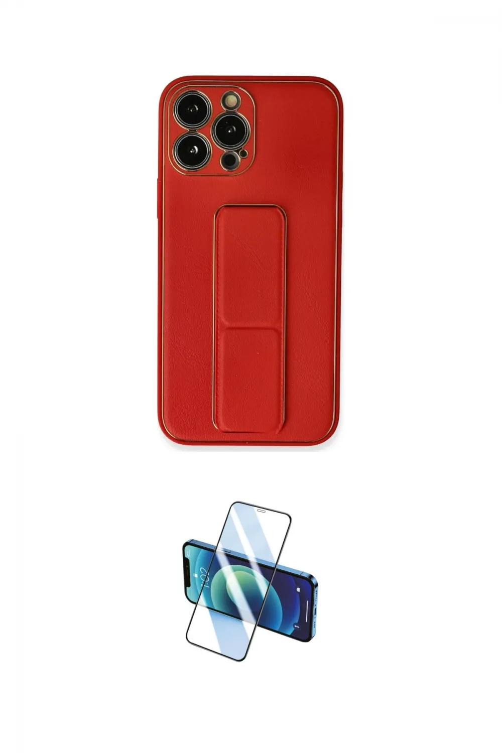 ieg™ iPhone 13 Pro Max Kılıf Akış Doku - Siyah 3D Antistatik Cam Ekran Koruyucu