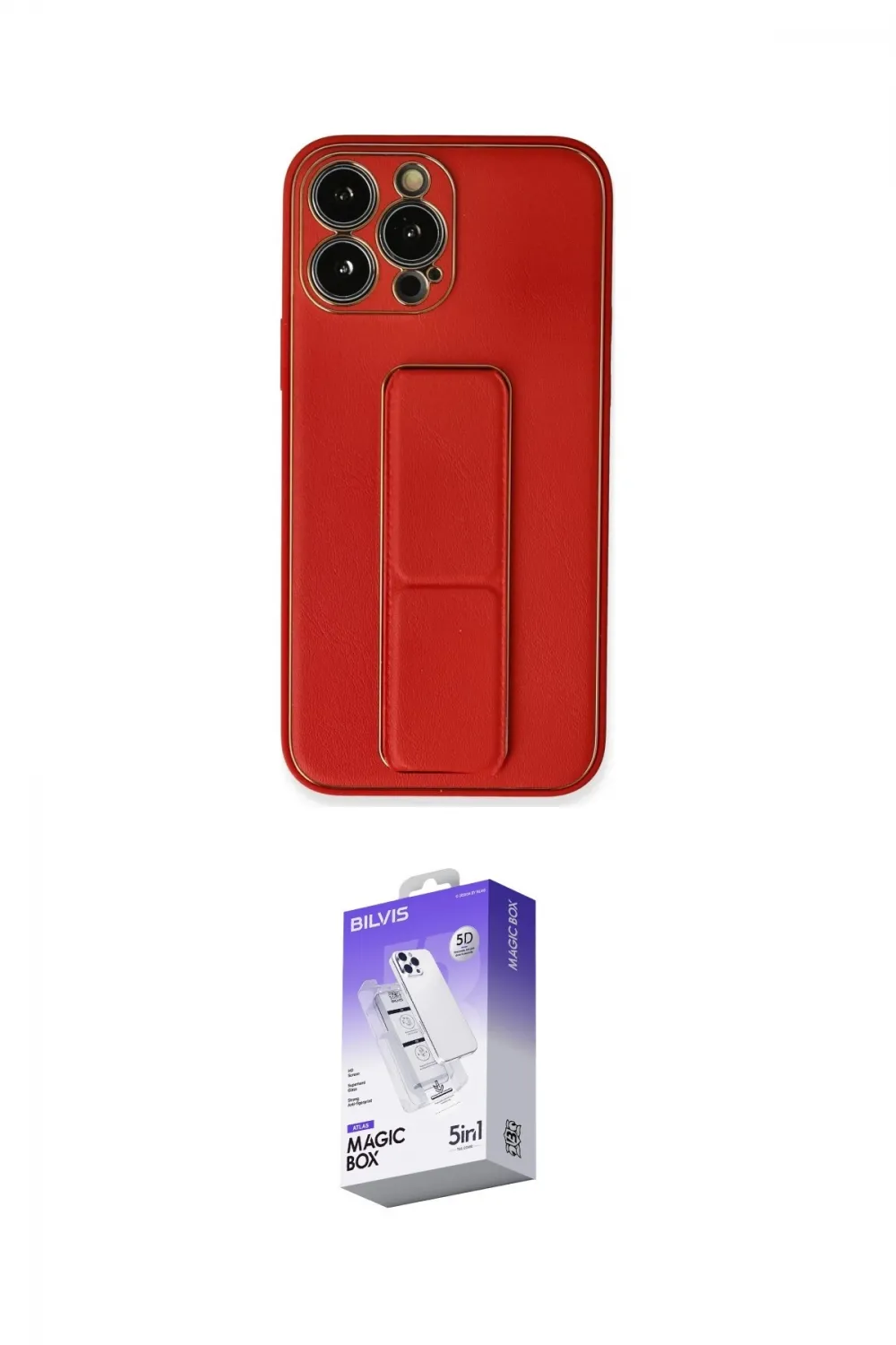 ieg™ iPhone 13 Pro Max Kılıf Akış Doku - Siyah Bilvis 5in1 3D Magic Cam Ekran Koruyucu