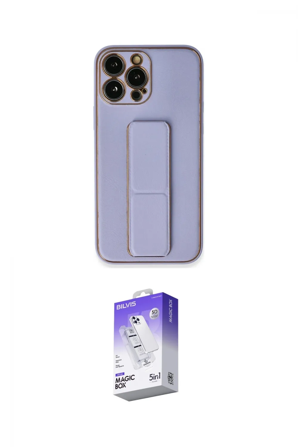 ieg™ iPhone 13 Pro Max Kılıf Akış Doku - Siyah Bilvis 5in1 3D Magic Cam Ekran Koruyucu