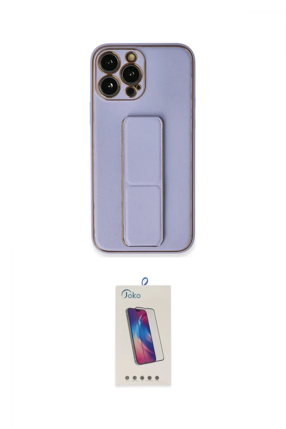 ieg™ iPhone 13 Pro Max Kılıf Akış Doku - Siyah Joko 5D Cam