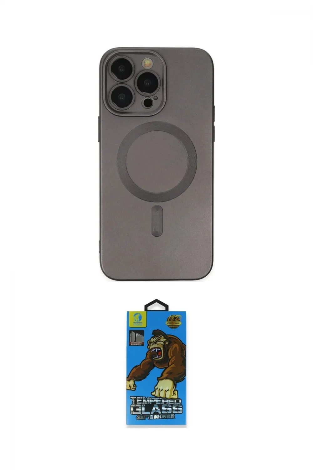 ieg™ iPhone 13 Pro Max Kılıf Akış Minimal Özel Seri - Siyah 18D Cam Ekran Koruyucu