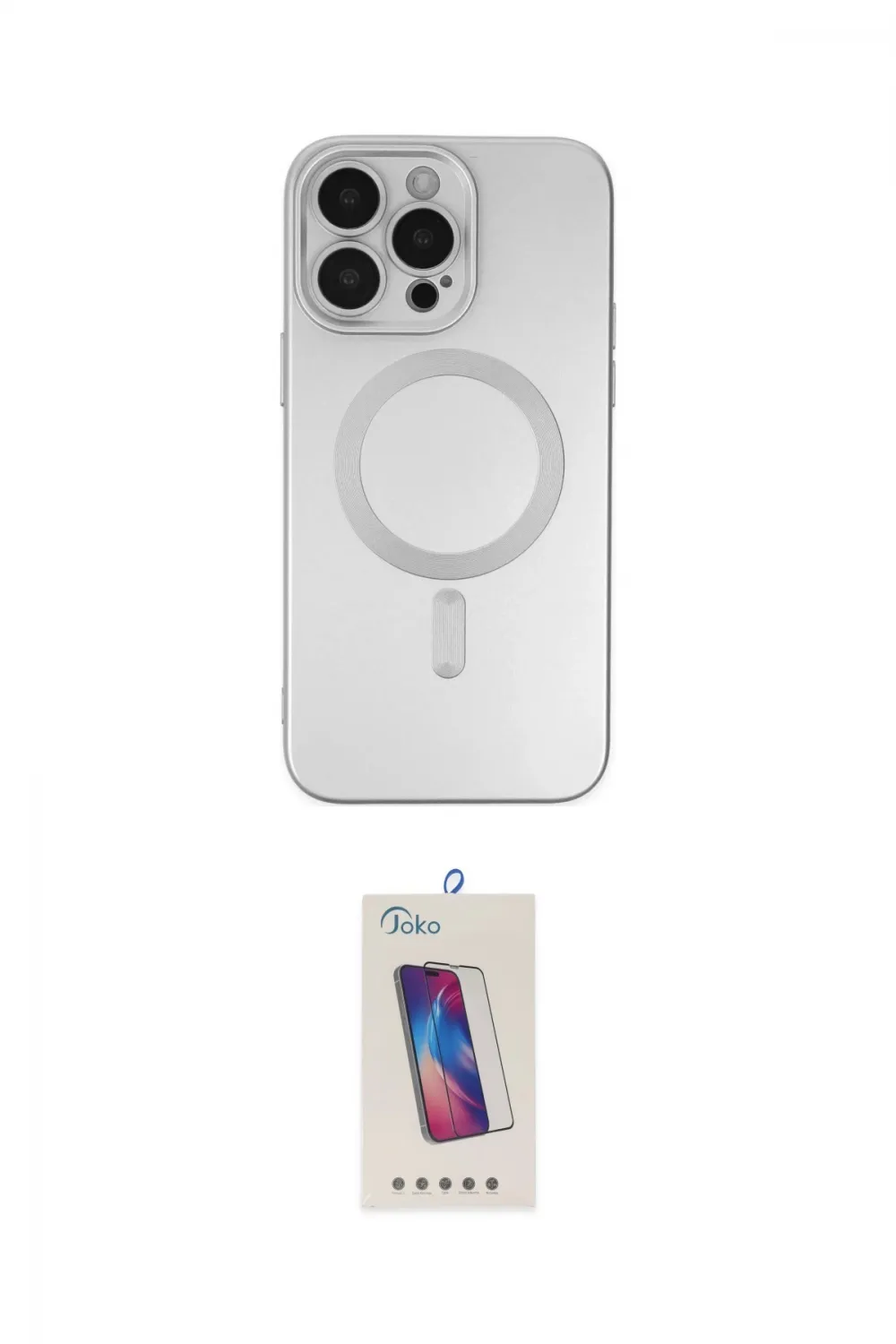 ieg™ iPhone 13 Pro Max Kılıf Akış Minimal Özel Seri - Siyah Joko 5D Cam