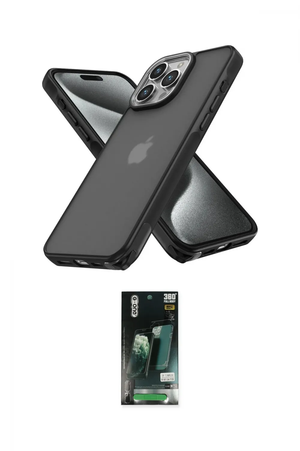 ieg™ iPhone 13 Pro Max Kılıf Atlas Form - Şeffaf 360 Full Body Arka Koruyucu