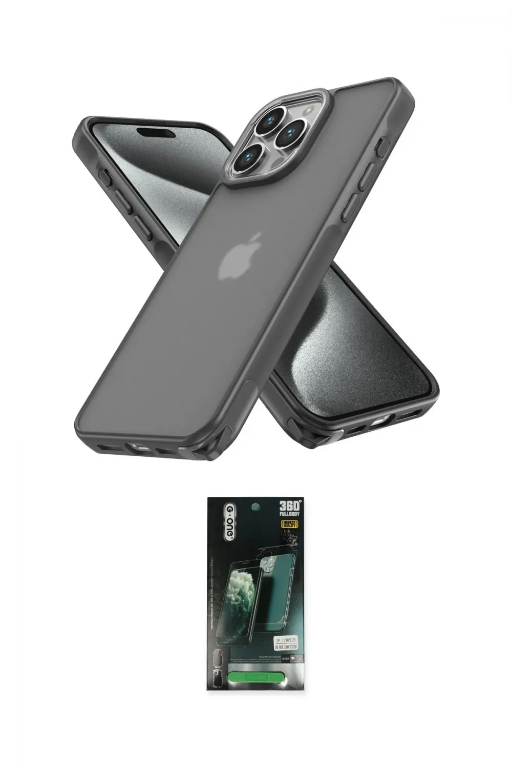 ieg™ iPhone 13 Pro Max Kılıf Atlas Form - Şeffaf 360 Full Body Arka Koruyucu