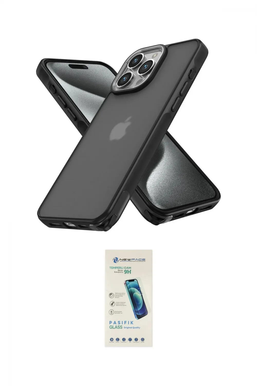 ieg™ iPhone 13 Pro Max Kılıf Atlas Form - Şeffaf Pasifik Cam Ekran Koruyucu