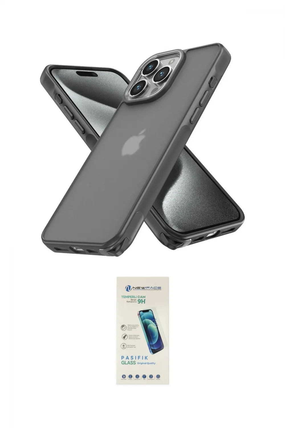 ieg™ iPhone 13 Pro Max Kılıf Atlas Form - Şeffaf Pasifik Cam Ekran Koruyucu