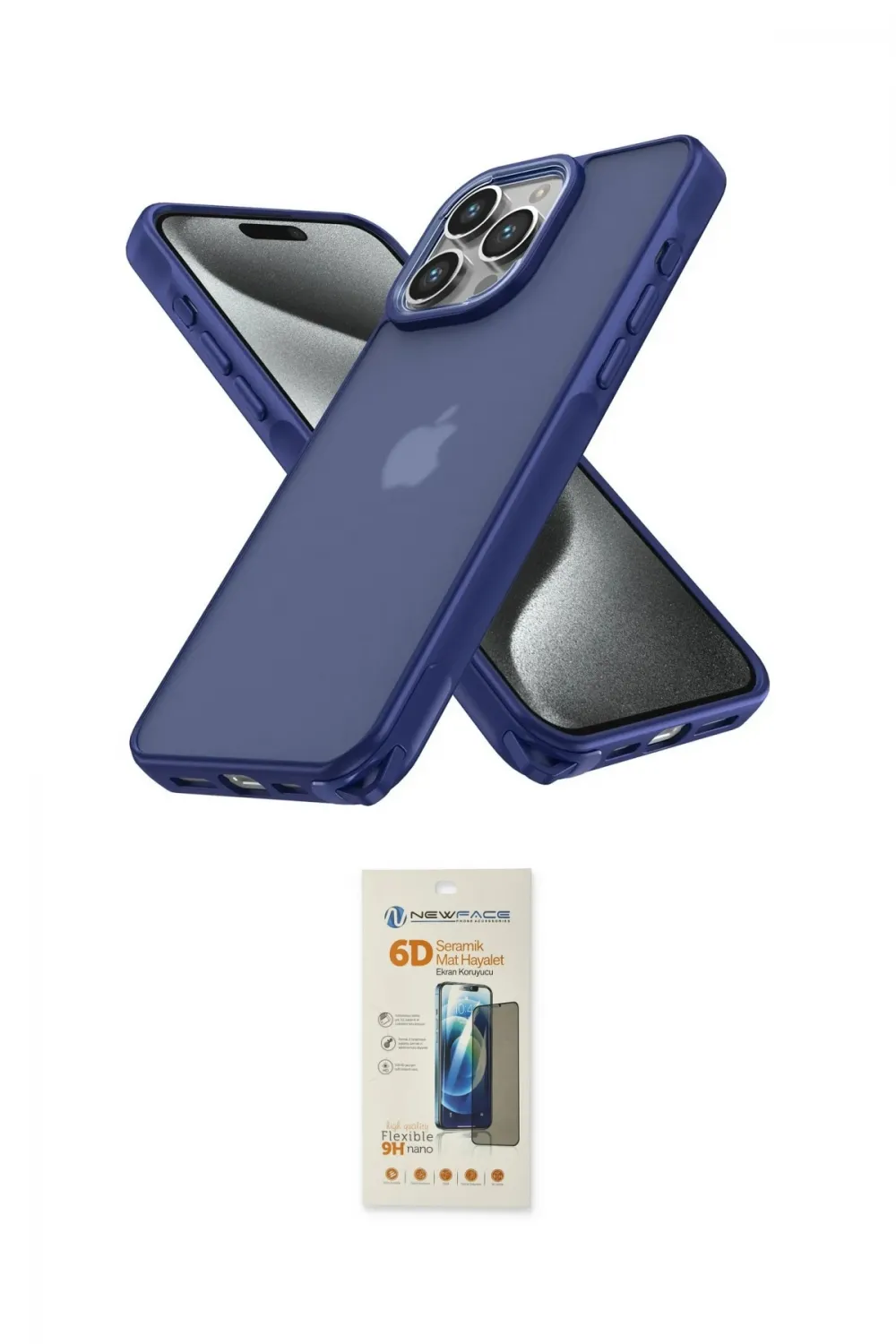 ieg™ iPhone 13 Pro Max Kılıf Atlas Form - Siyah 6D Mat Seramik Hayalet Nano Ekran Koruyucu