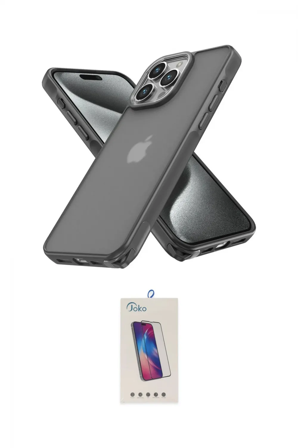 ieg™ iPhone 13 Pro Max Kılıf Atlas Form - Siyah Joko 5D Cam