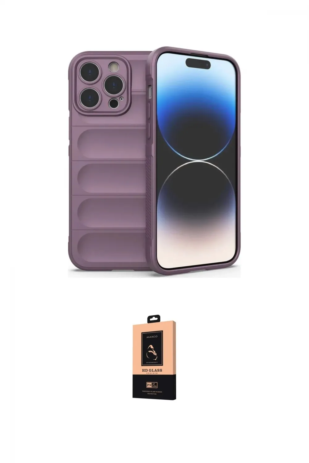 ieg™ iPhone 13 Pro Max Kılıf Atlas Koleksiyonu - Şeffaf Maxco Cam Ekran Koruyucu