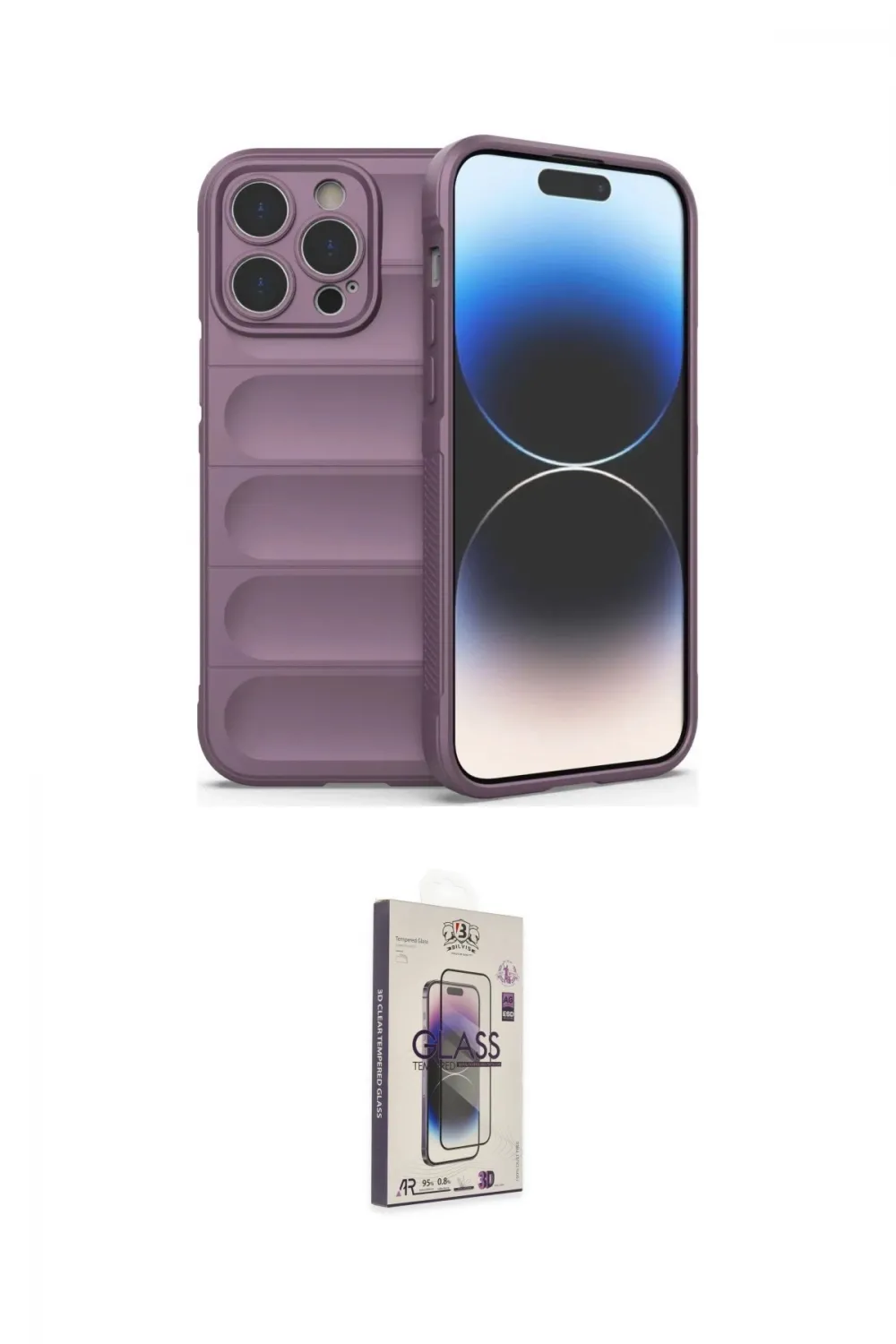 ieg™ iPhone 13 Pro Max Kılıf Atlas Koleksiyonu - Siyah Bilvis 3D Cam Ekran Koruyucu